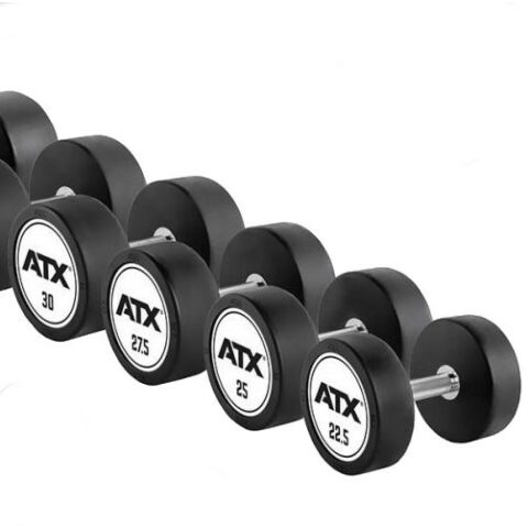 ATX® PRO-Style käsipainosarja logolla ja valkoisella pohjalla  5 - 30 kg
